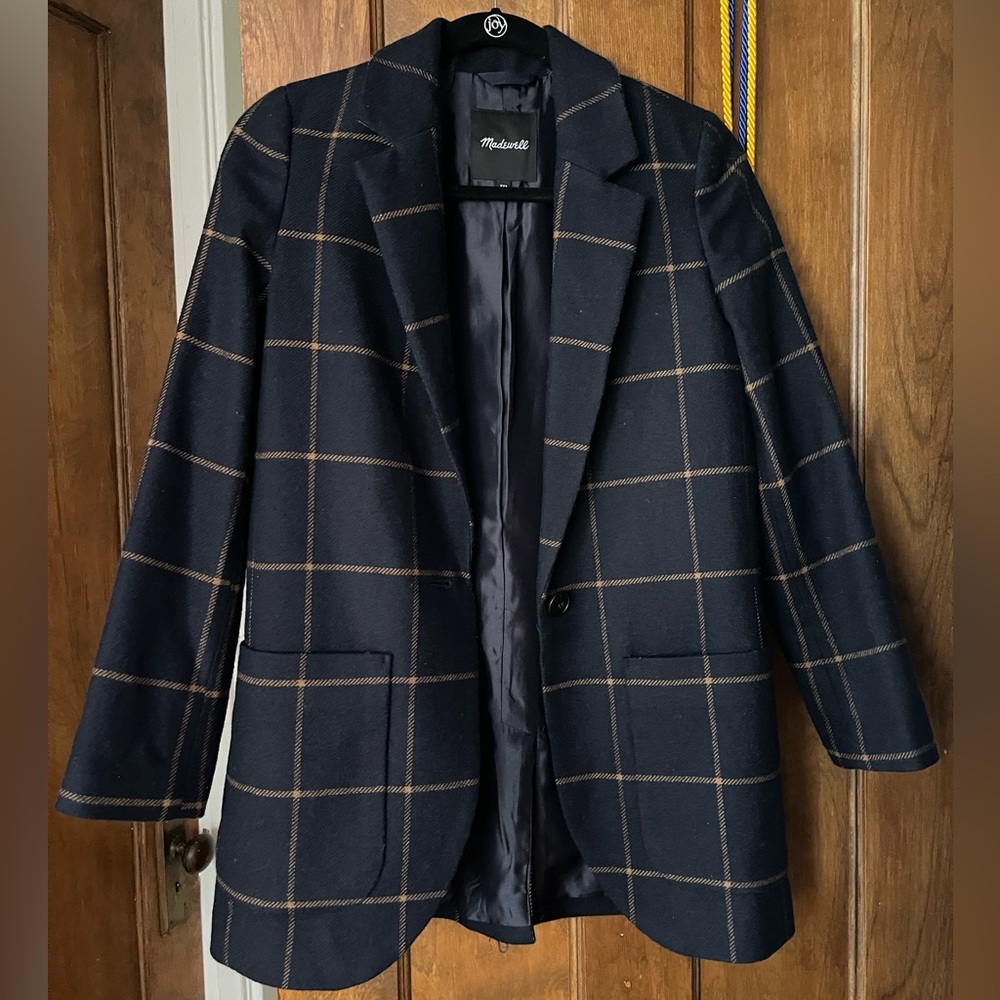 Madewell Navy Wool Blazer
